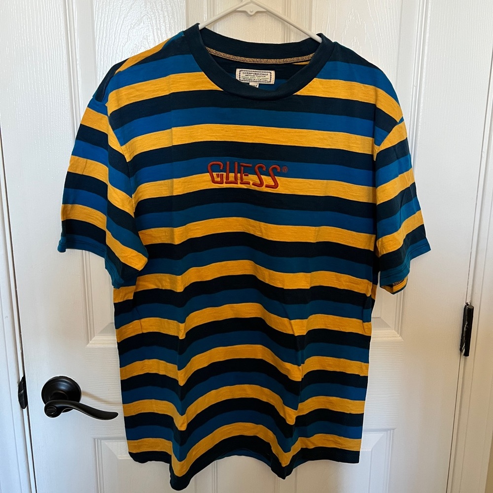 Guess Original Striped Embroidered T-Shirt